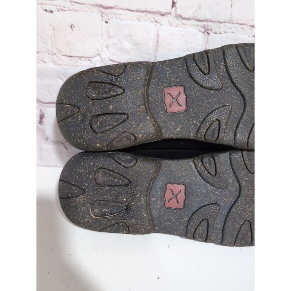 TWISTED X Aztec Print Canvas & Suede Loafers Driving Mocs Women's Sz 7.5 Black - Picture 6 of 11
